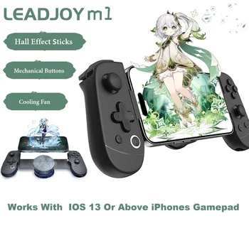 LEADJOY M1 Игровой контроллер iPhone Gamepad с кулером для мобильного телефона, охлаждающий вентилятор для iPhone Cloud Gaming Xbox Game Pass STADIA