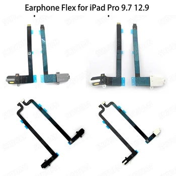Гибкий кабель наушников, совместимый с iPad Pro 7.9 12.9, наушники, разъем для гарнитуры, аудиоразъем, док-станция, часть Черный Белый
