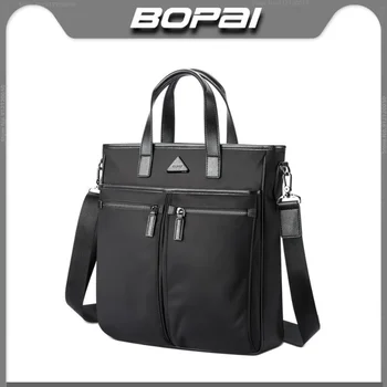 Деловой портфель BOPAI, мужская сумка, офисные сумки-мессенджеры для ноутбуков Большой Емкости, Водонепроницаемая дорожная сумка для компьютера через плечо, мужская сумка