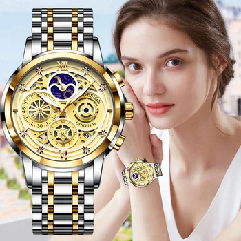 Роскошные Женские часы LIGE, женские Водонепроницаемые часы из розового золота со стальным ремешком, женские наручные часы, Лучший бренд, часы-браслет Relogio Feminino